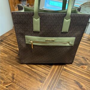 Michael Kors Olive and Chocolate Tote